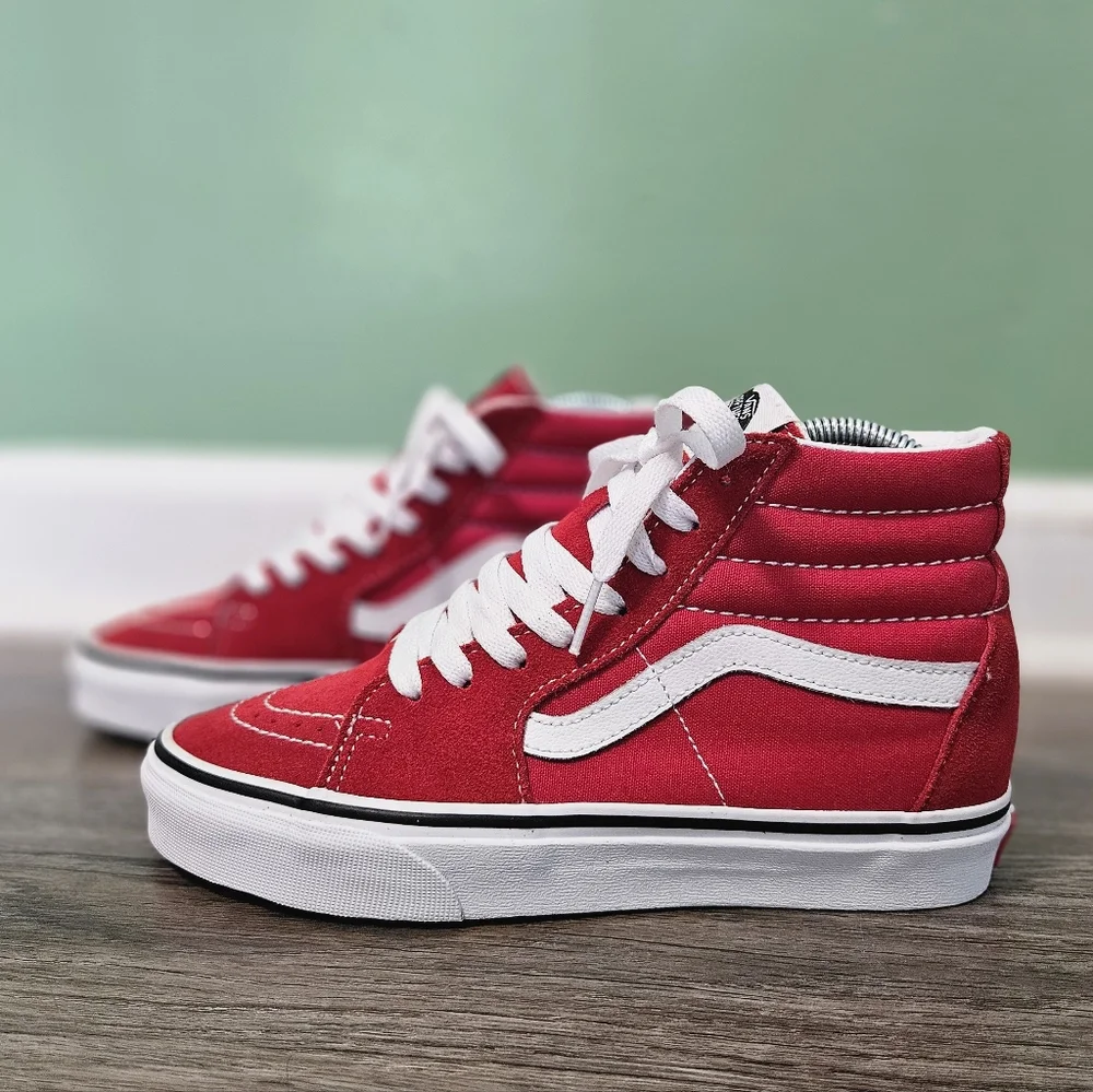 Vans Sk8‎ Hi - Racing Red and White